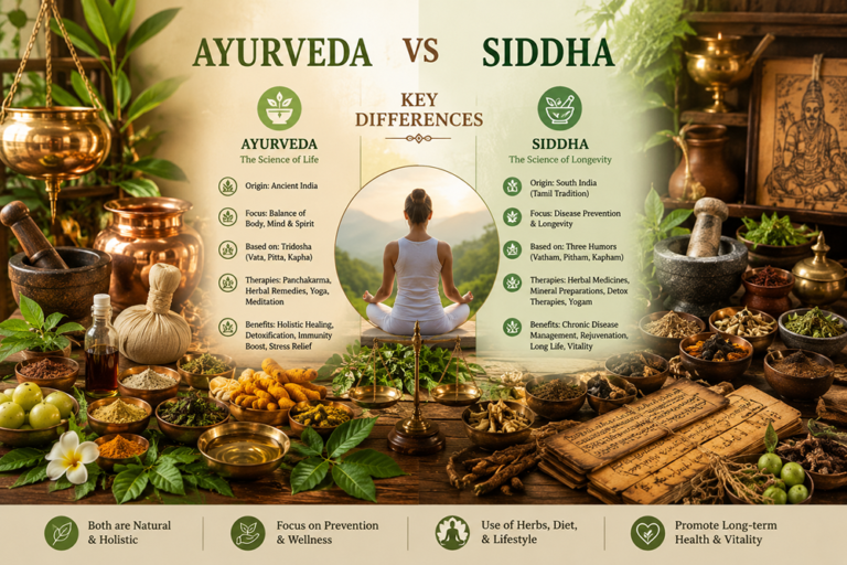 Difference Between Siddha and Ayurveda in Bangalore: Benefits, Treatments & Key Differences